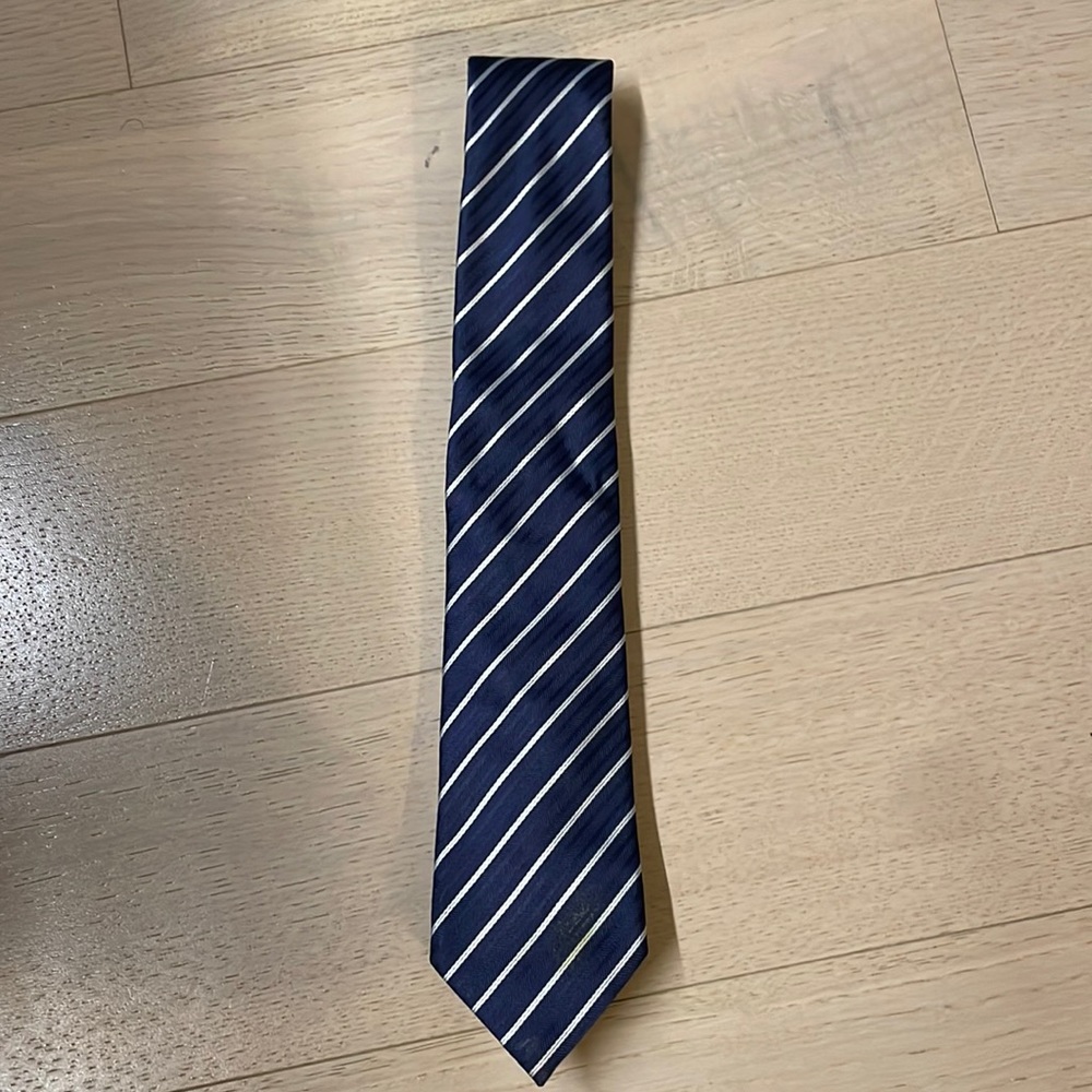 Armani blue and white tie